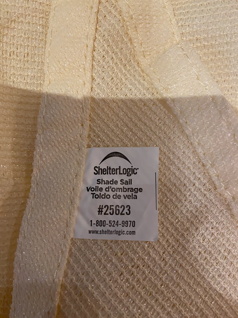 New Shelterlogic 16-ft Cream Triangle Shade Sail - photo 3