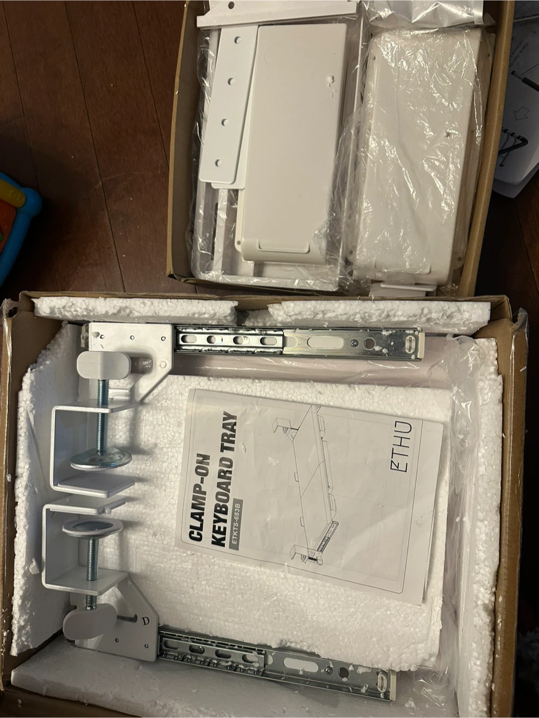 ETHU White Under-Desk Keyboard Tray - photo 4