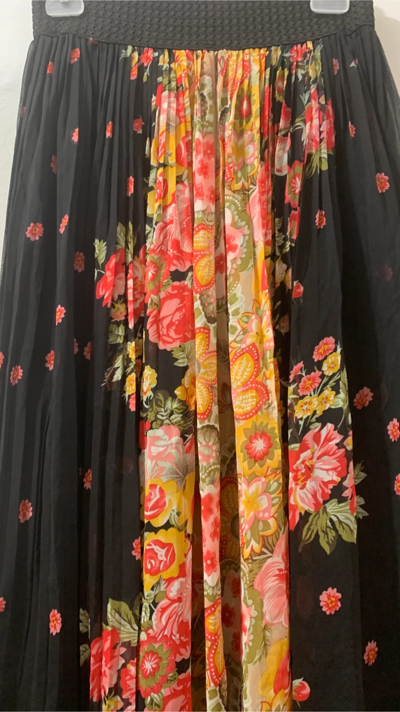 Floral pleated maxi skirt - photo 4