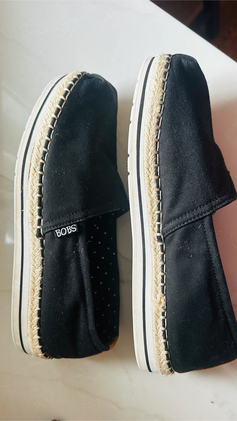 BOBS from Skechers Black Espadrilles