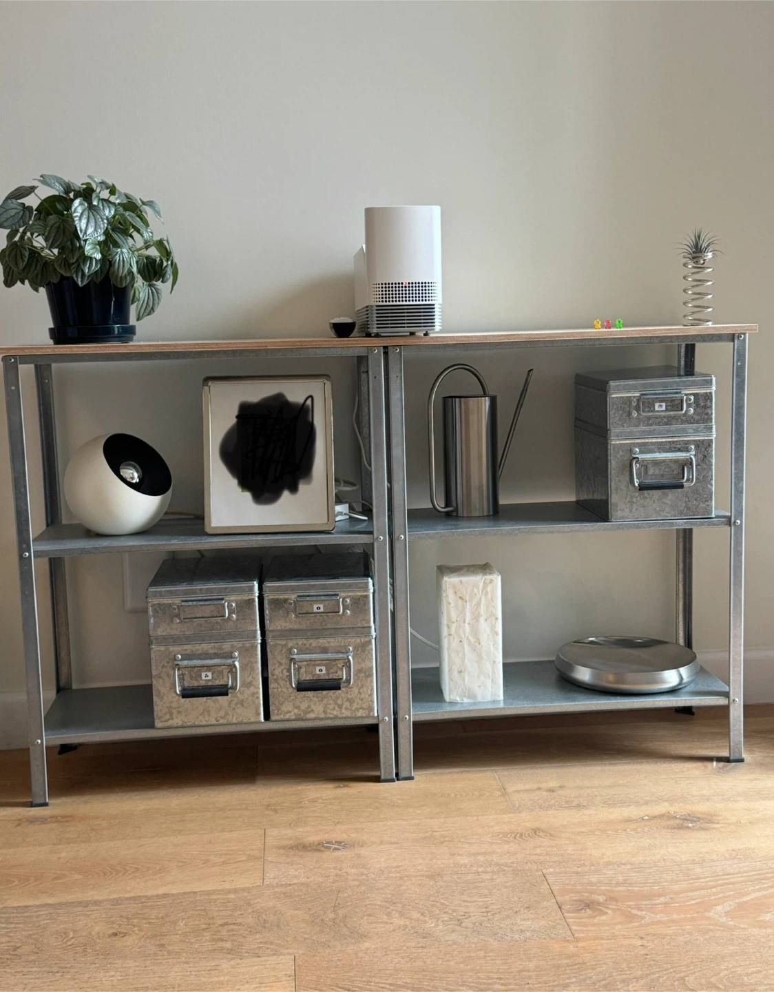 Customized IKEA HYLLIS shelf unit in Queens, NY