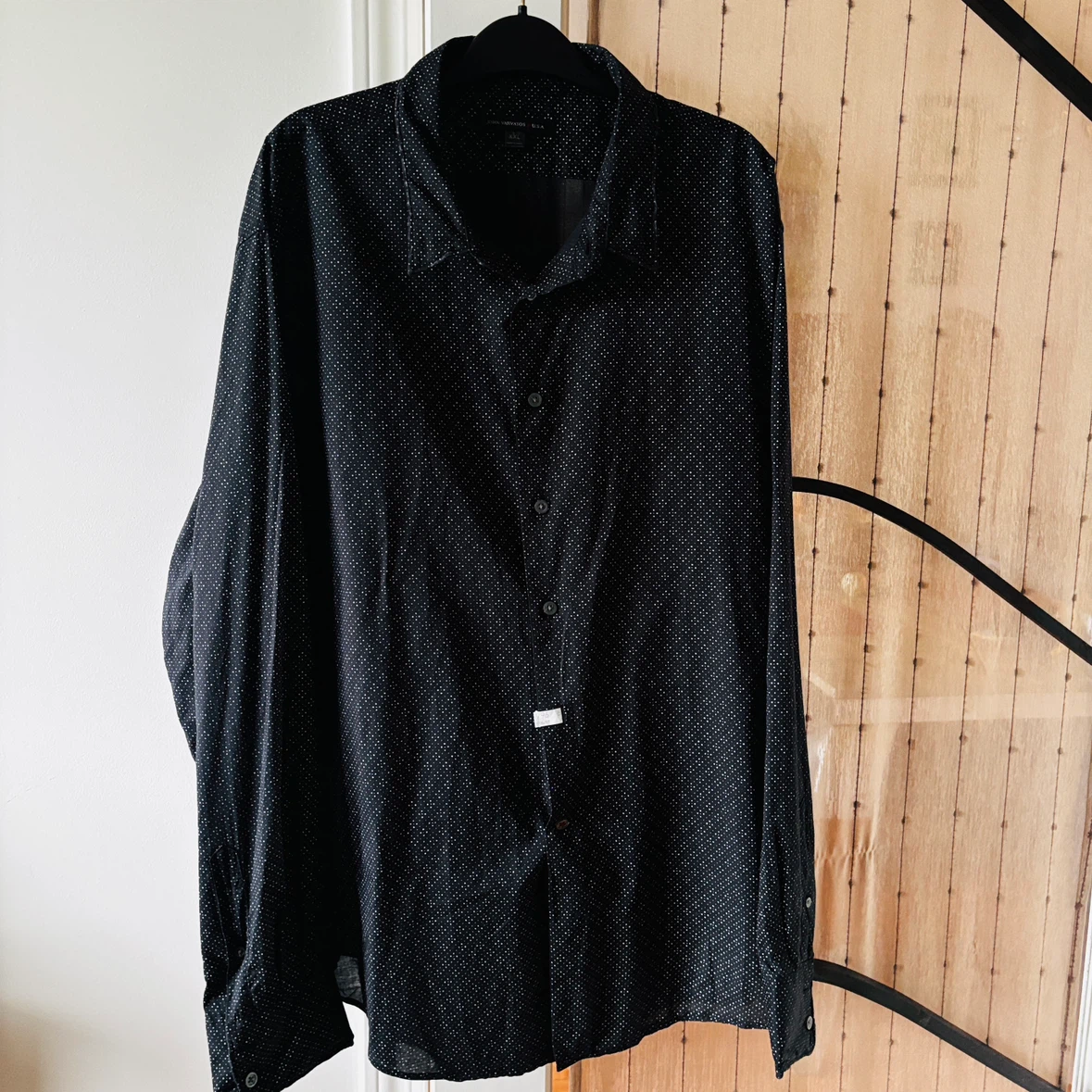 John Varvatos U.S.A. Black Dot Long Sleeve Shirt XXL - photo 2