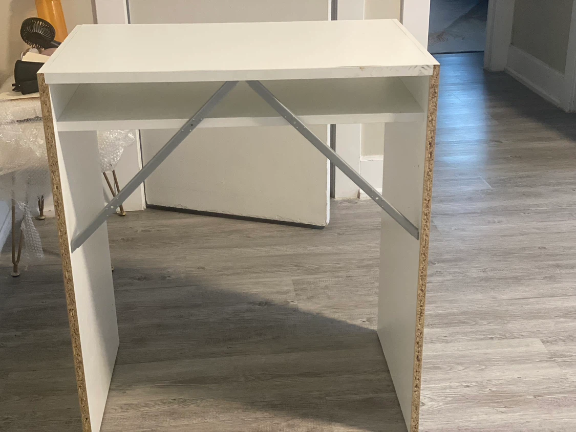 White Minimalist Desk - photo 2