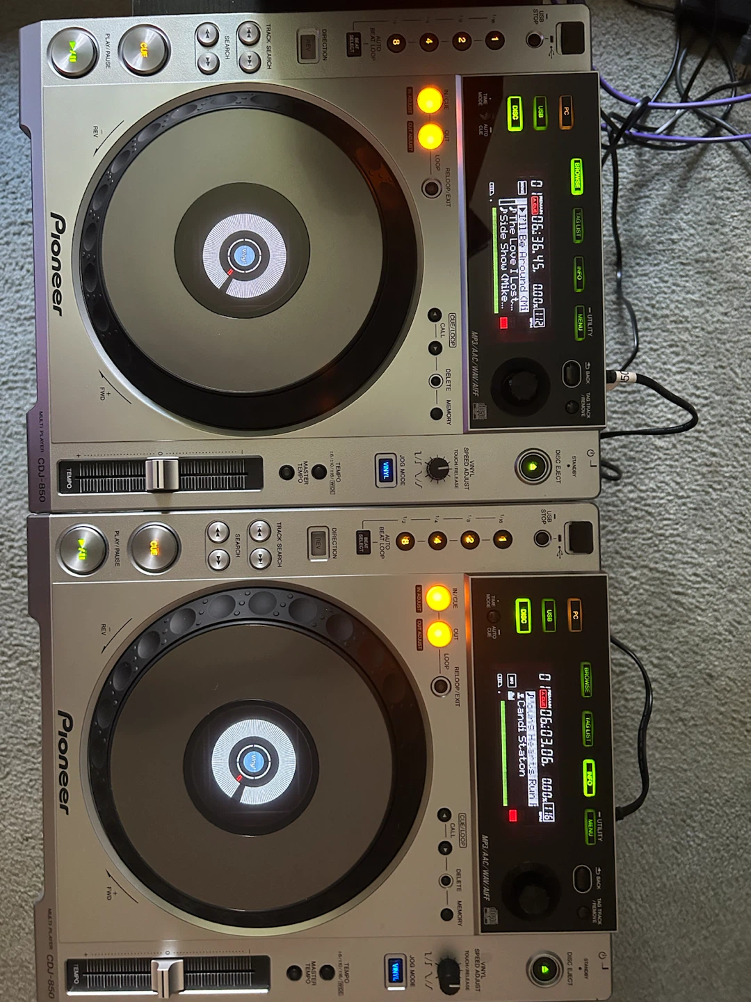 Pair of Pioneer CDJ-850 Multi Players
