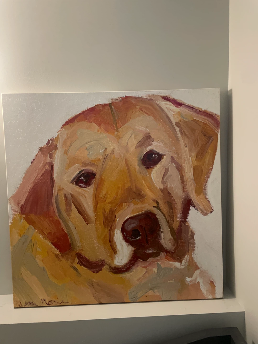 Oil Painting of a Yellow Labrador - photo 2