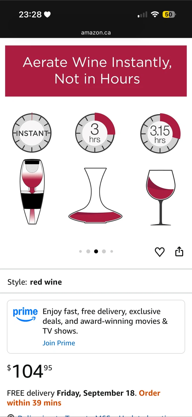 *New* $120 Vinturi Red Wine Aerator - photo 4