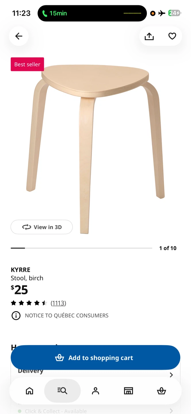 IKEA KYRRE Stools 2 /White.