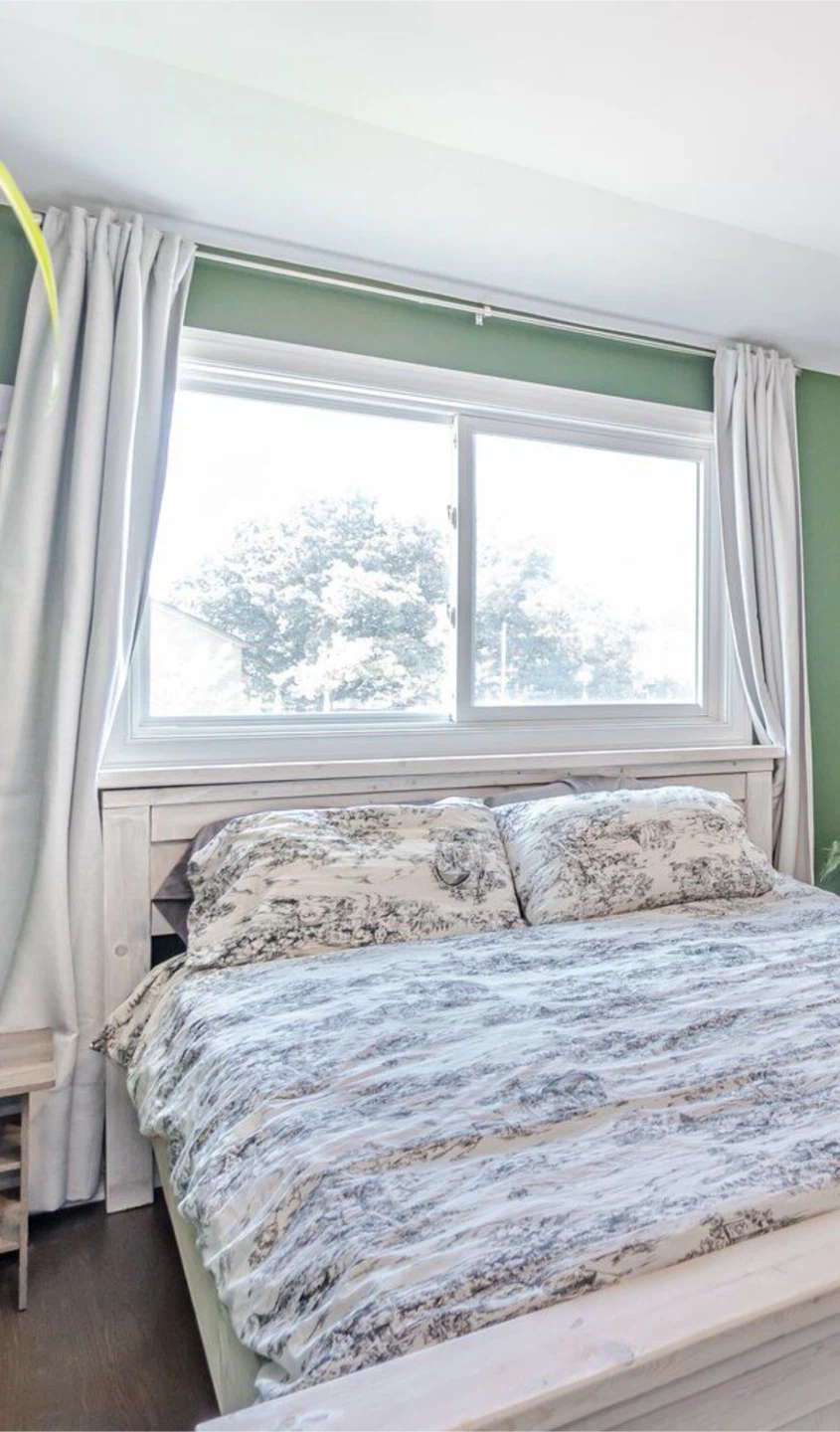 Pair of Light Grey Pinstriped Blackout Curtains - 2 pannels - photo 5