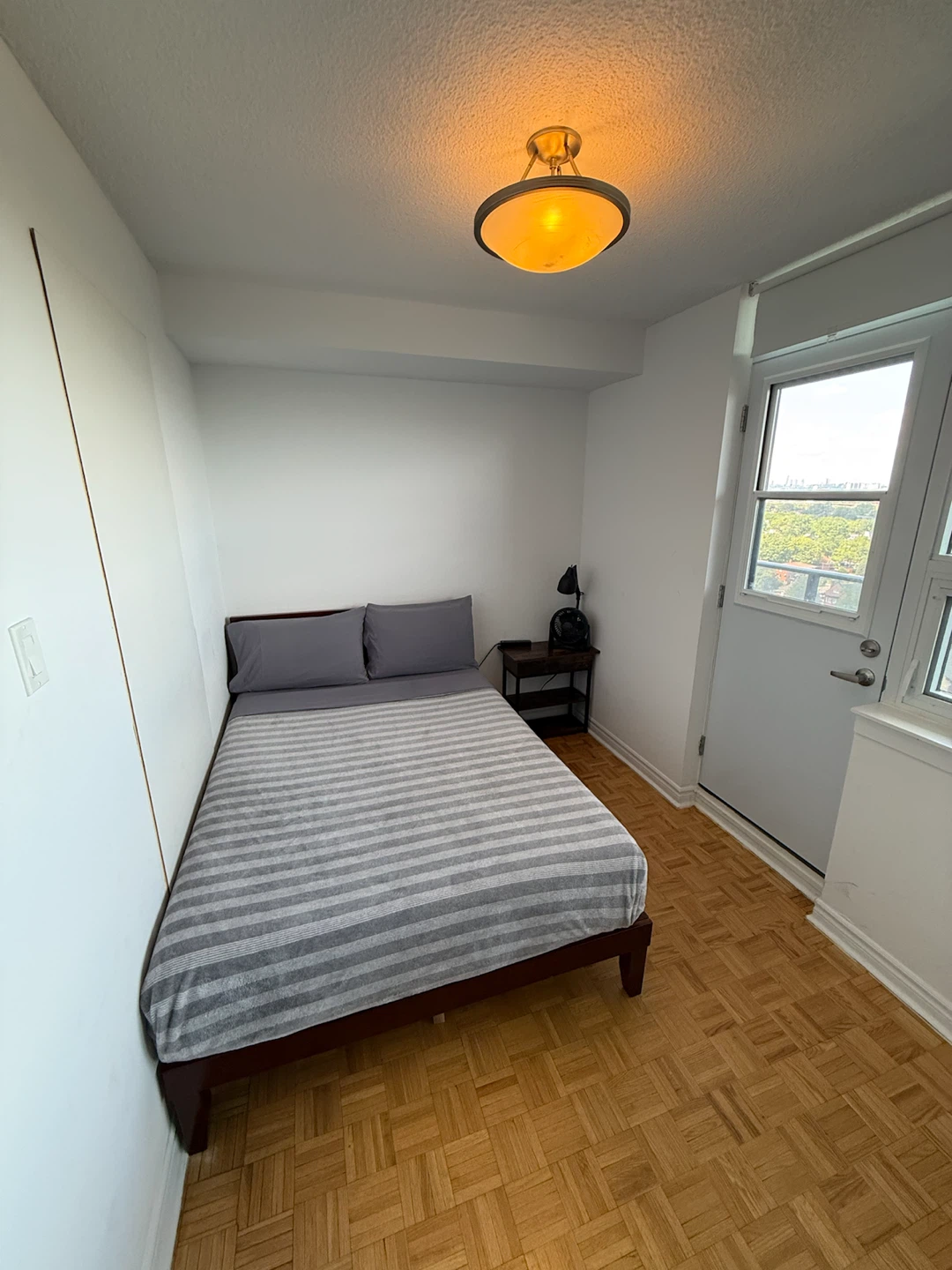 Double Bed Frame and Mattress + side table