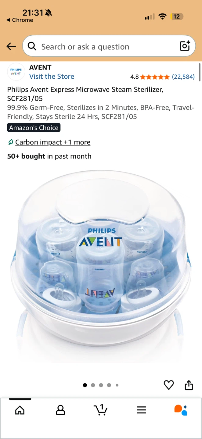 Philips Avent Microwave Steam Sterilizer SCF281/05 - photo 2