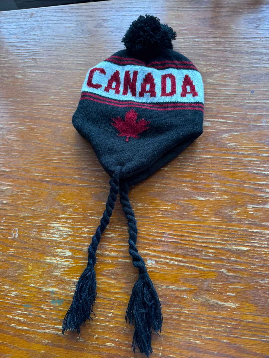 Canada Toque with Braided Tassels