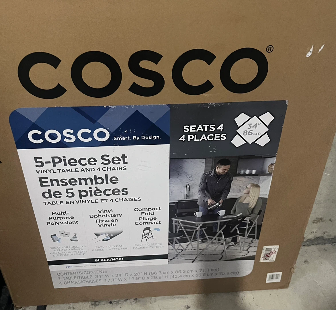 Cosco 5-Piece Vinyl Table and Chair Set
