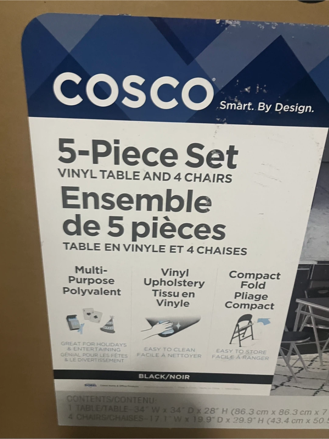 Cosco 5-Piece Vinyl Table and Chair Set - photo 3
