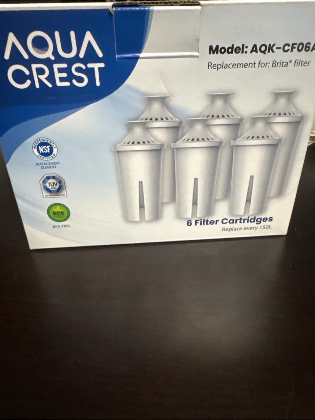 AQUA CREST AQ-CF06A Filter Cartridges, Pack of 6