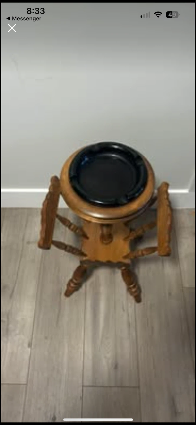 Vintage Wooden Ashtray Stand - photo 2