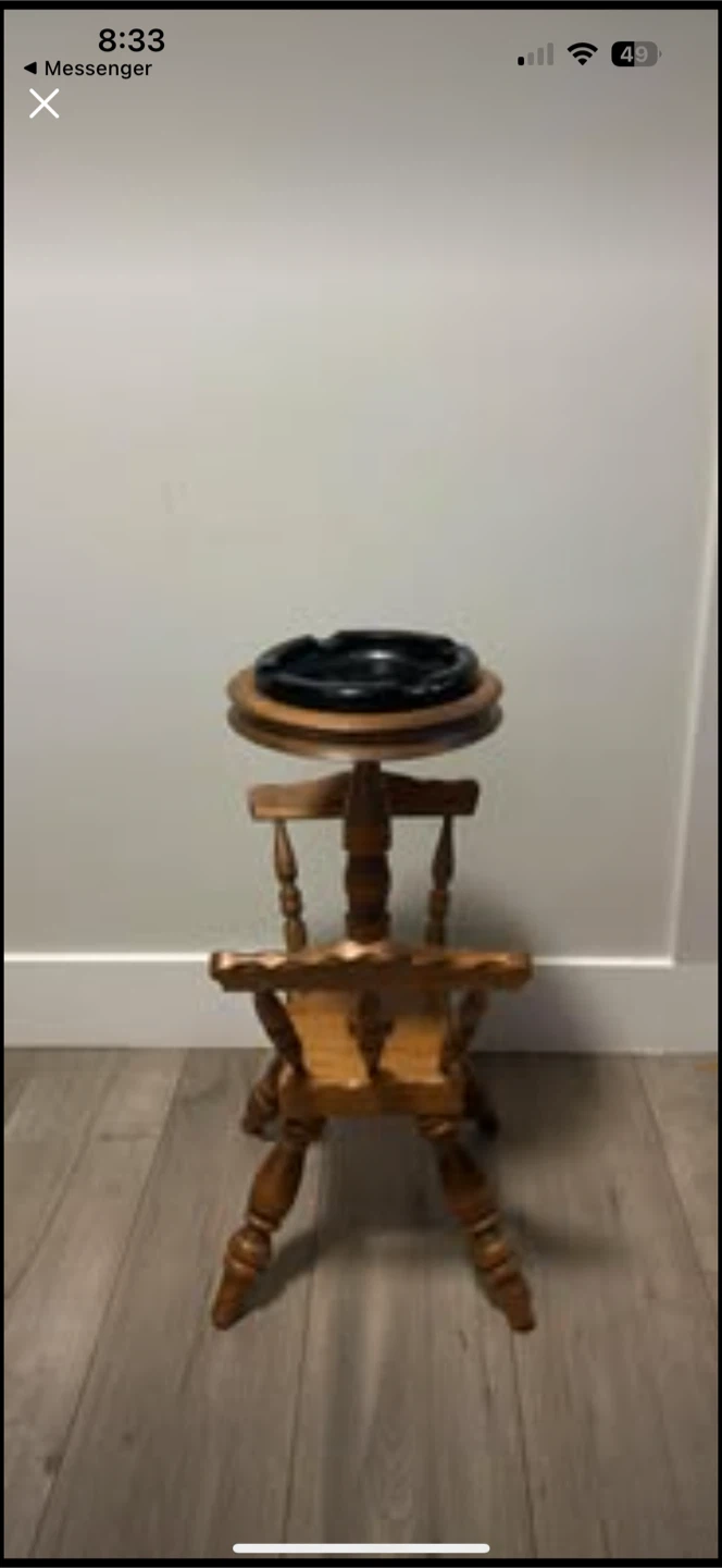 Vintage Wooden Ashtray Stand - photo 3