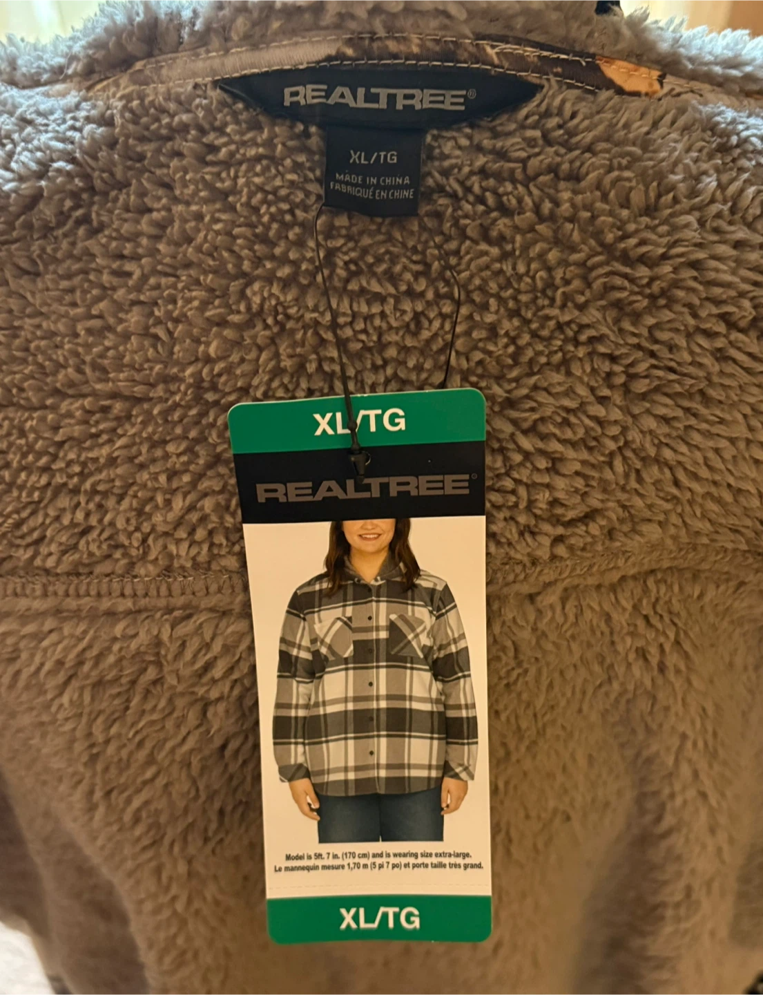 ✨✨Realtree Plaid Sherpa-Lined Hoodie Shirt - XL - photo 5