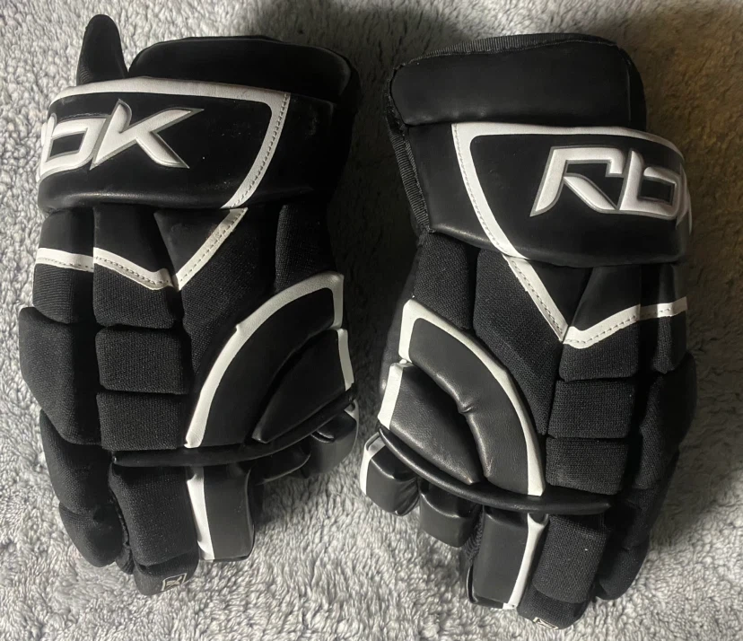 NEW Reebok HG4K 4-Roll Hockey Gloves 13” Black -  Mint Palms!