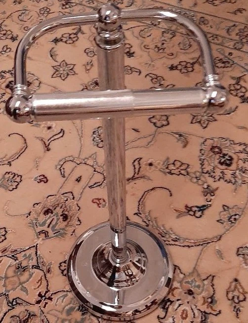 Chrome Free-Standing Toilet Paper Holder