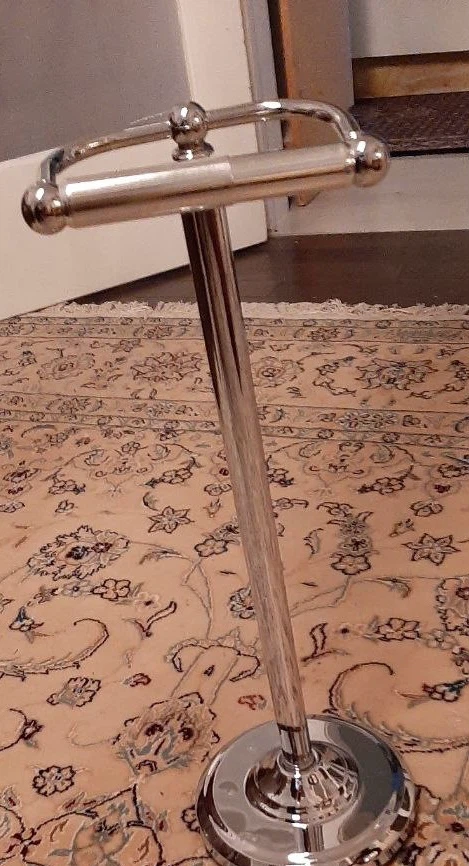 Chrome Free-Standing Toilet Paper Holder - photo 2