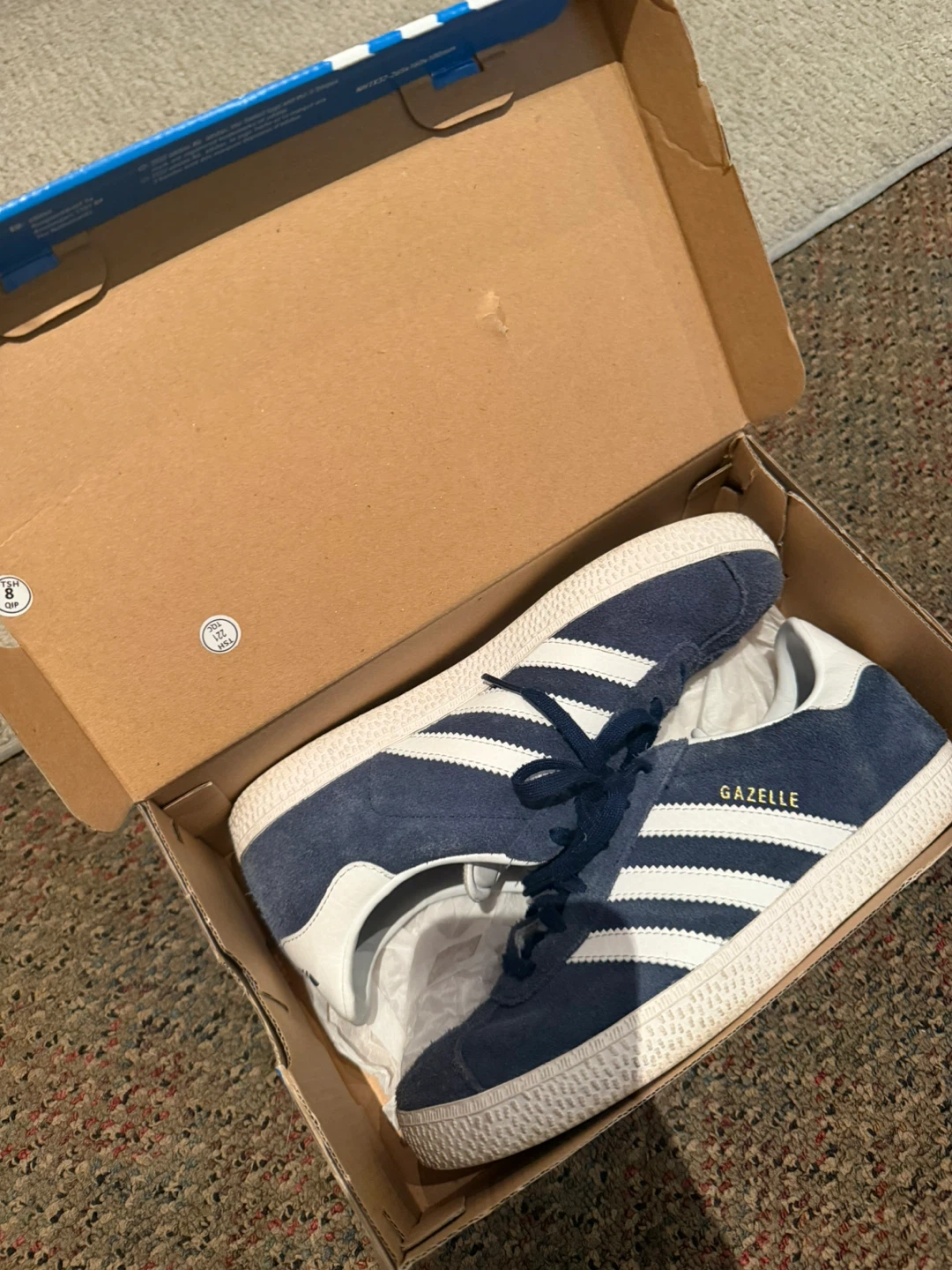 Adidas Gazelle J Navy Suede Sneakers - photo 3