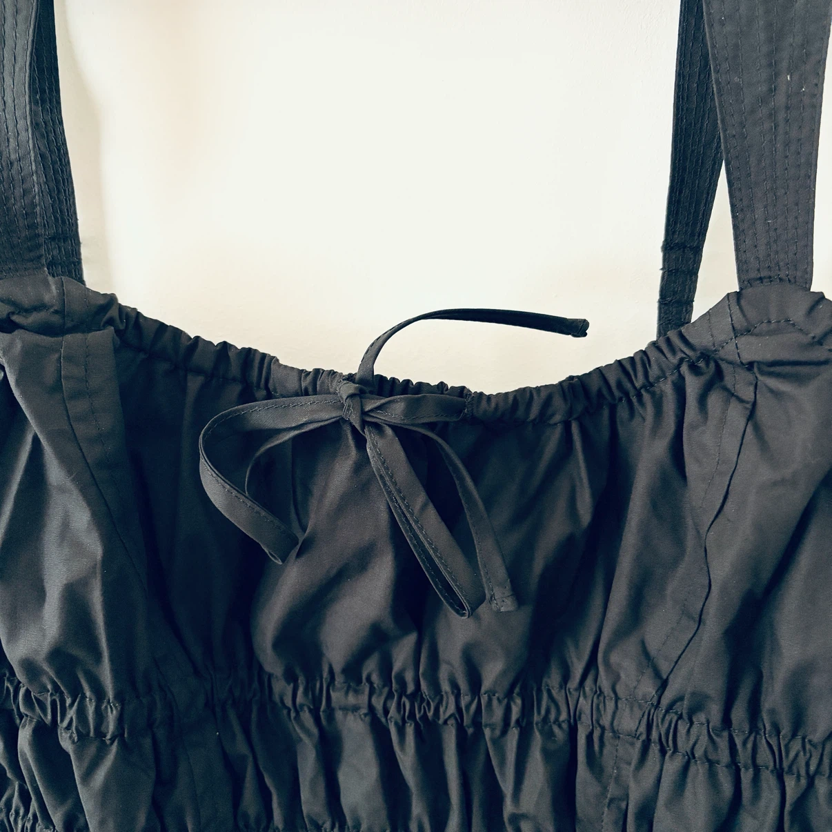 Black Rippled Peplum Tank Top - Martine Dupe | Size M - photo 3