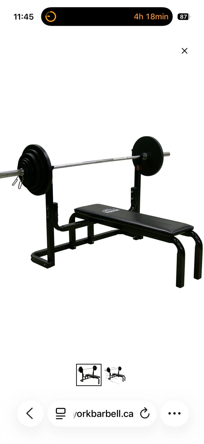 Bench press york new condition and 150lbs and bar in weights