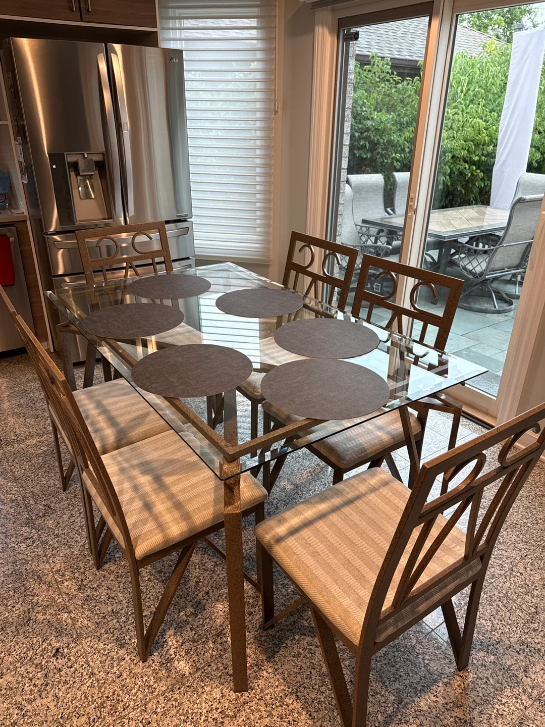Glass Top Dining Table with 6 Chairs - photo 4