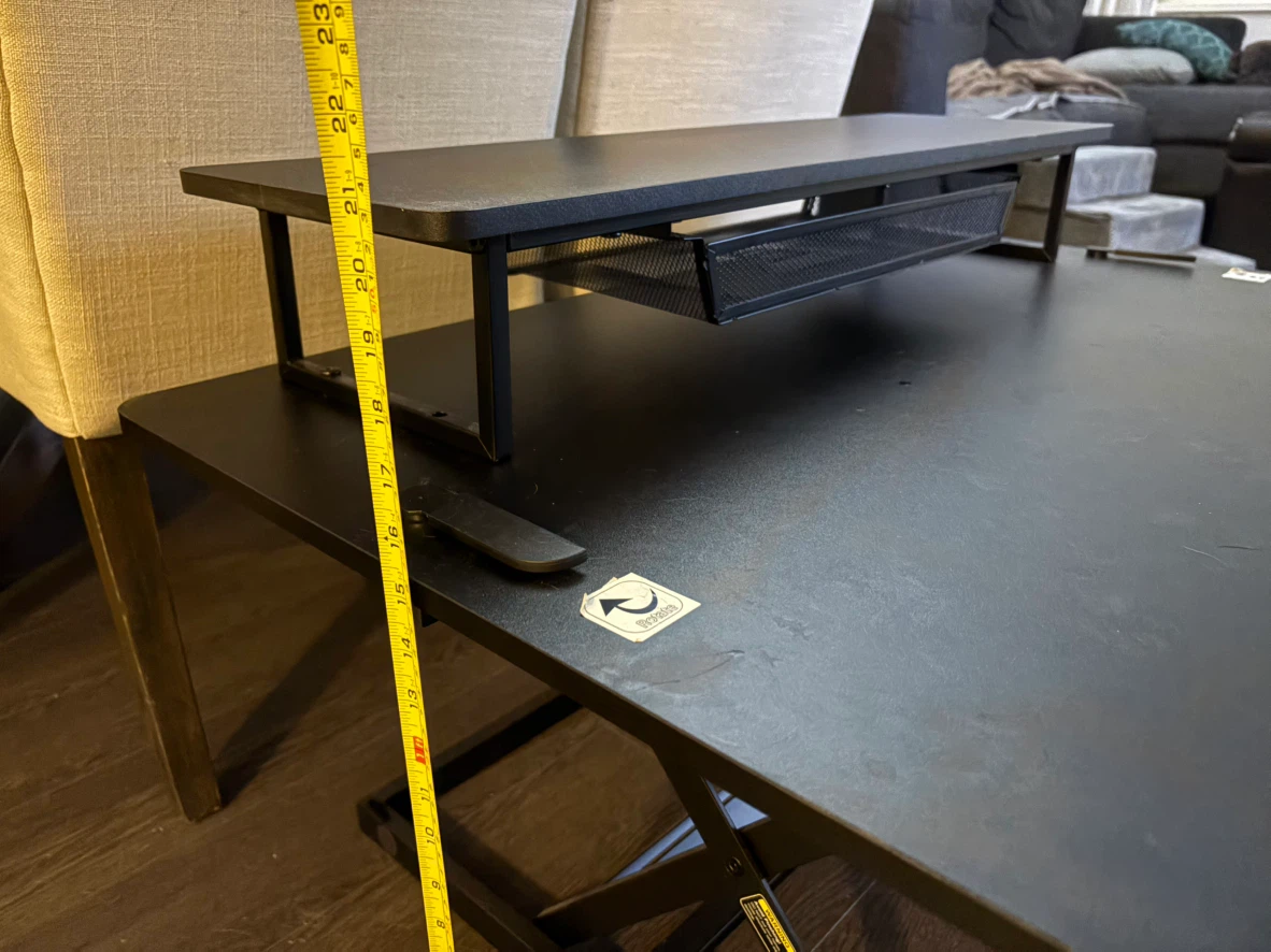 Adjustable height standing desk converter - photo 5