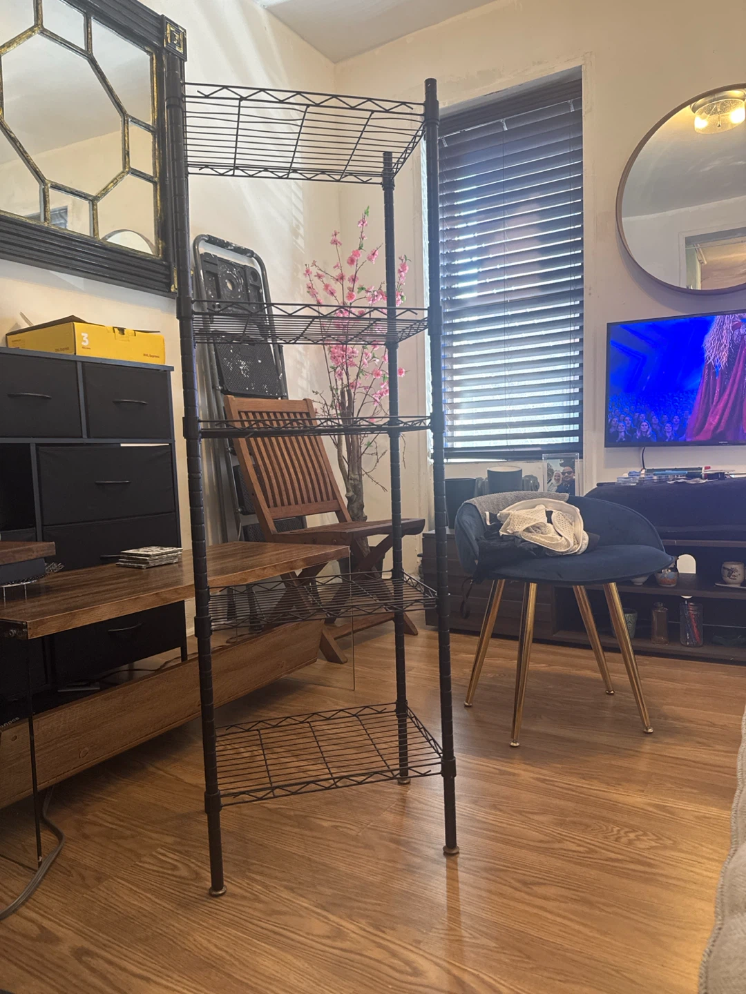 Black Wire 5-Tier Shelving Unit