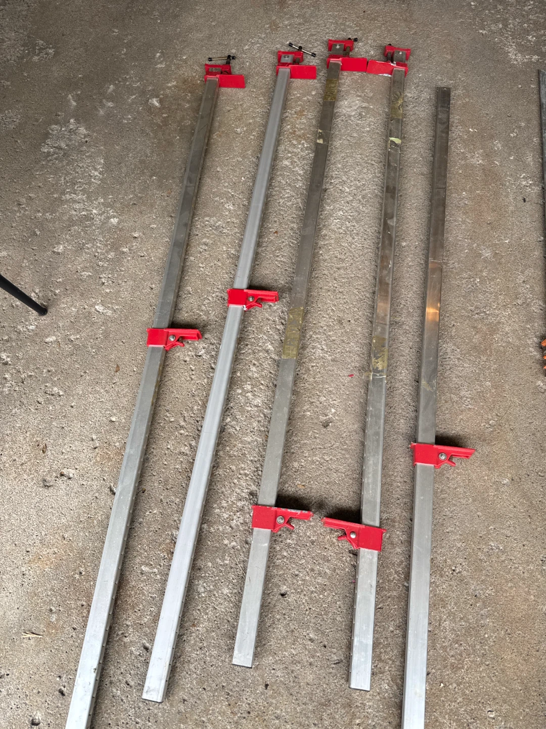 Set of 5 Industrial Bar Clamps