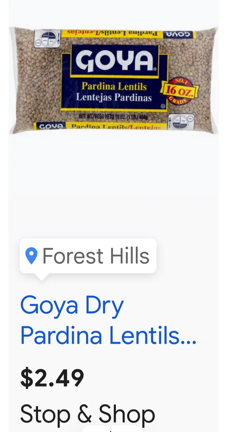 Goya Dry Pardina Lentils 16 oz - photo 3