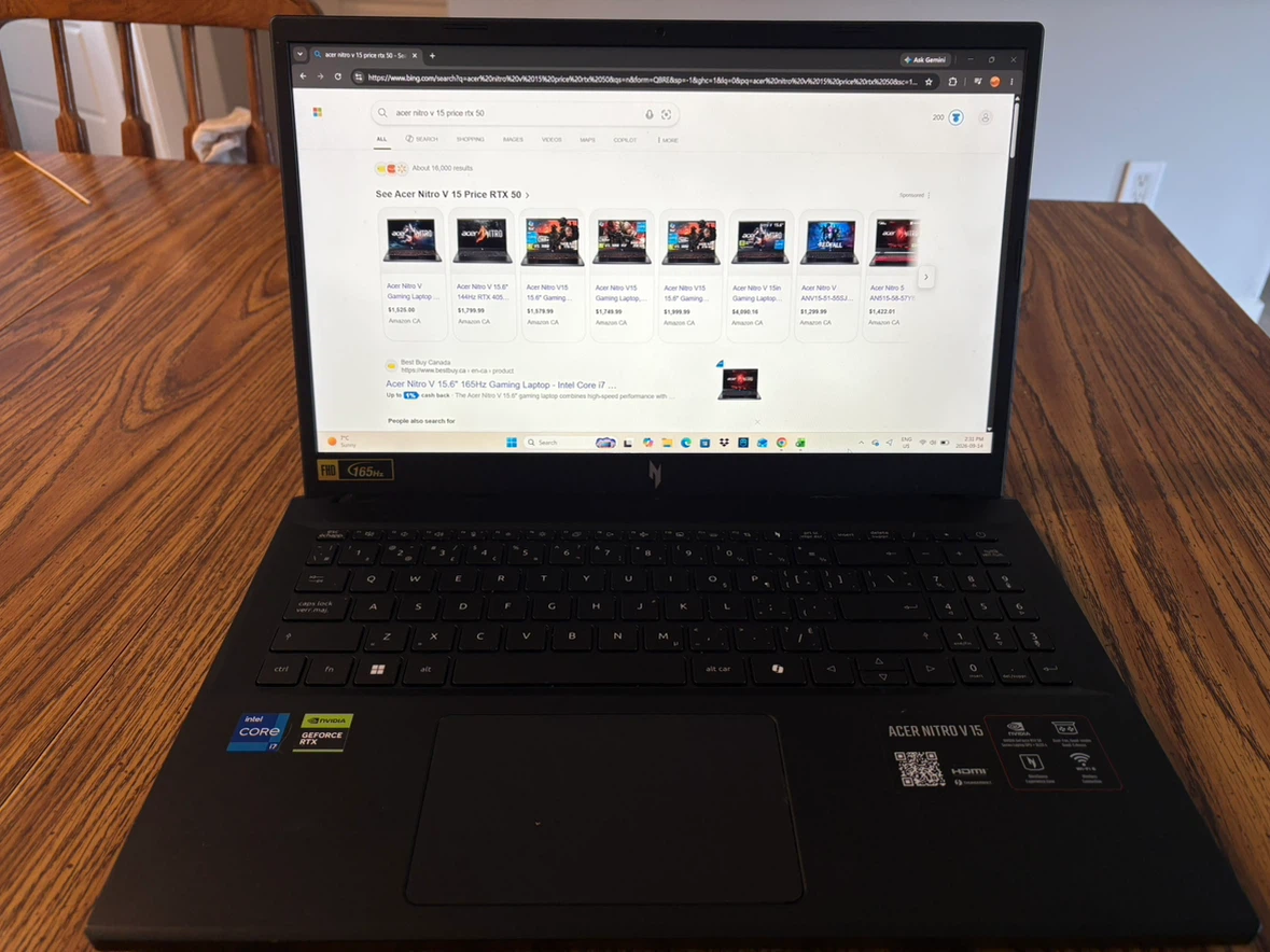 GAMING LAPTOP [ ACER NITRO V15 RTX 5040] OBO