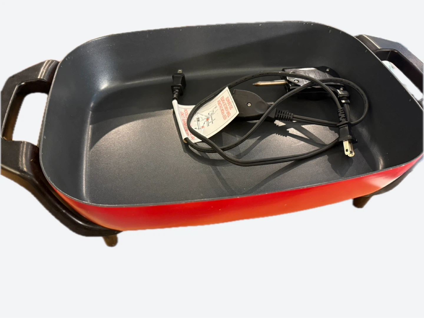 Red Oster Electric Skillet with Lid - photo 4