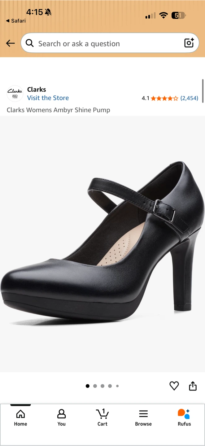Clark’s Ambyr shine Mary Jane pumps