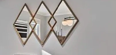 Diamond-Shaped Wall Mirror Set