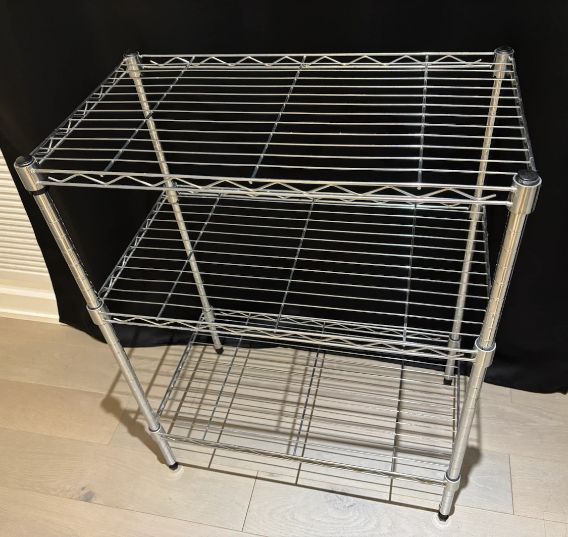 3-Tier Chrome Wire Storage Shelf