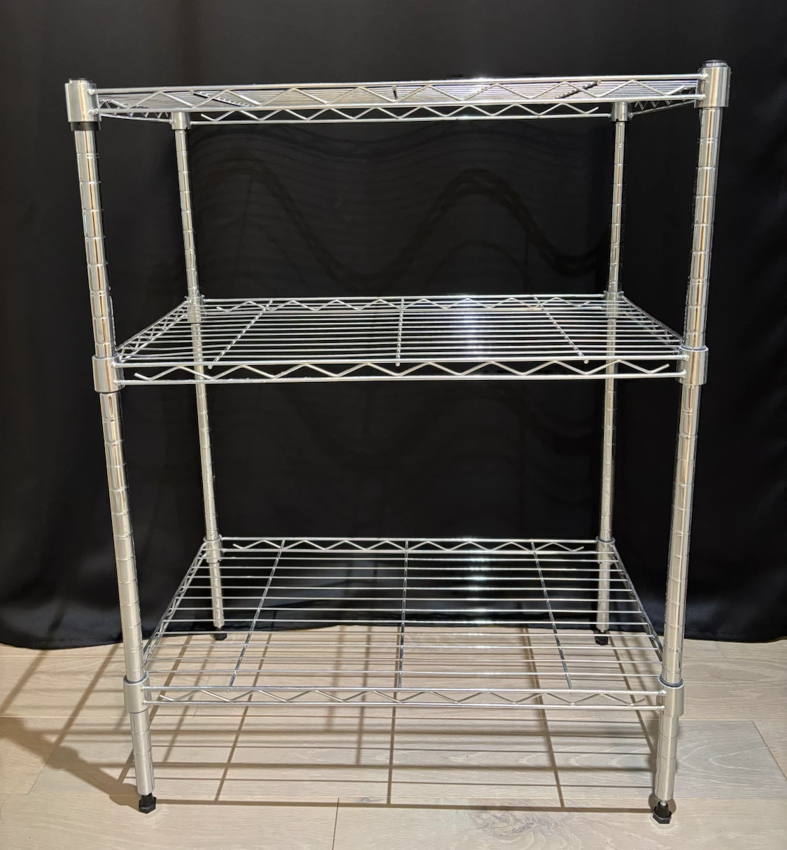 3-Tier Chrome Wire Storage Shelf - photo 2