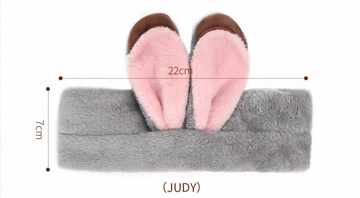 Plush Zootopia Judy Hopps Bunny Ears Spa Headband