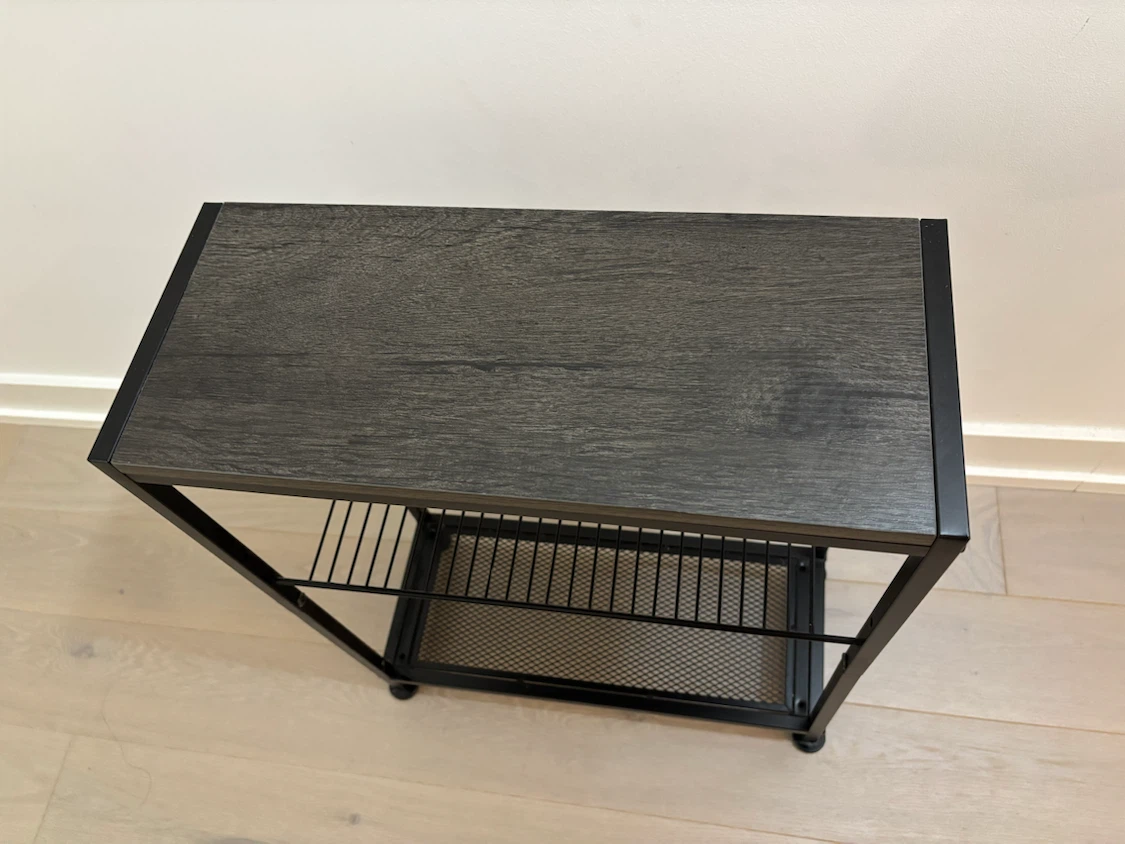 Metal and Wood Three-Tier Storage Shelf - photo 2