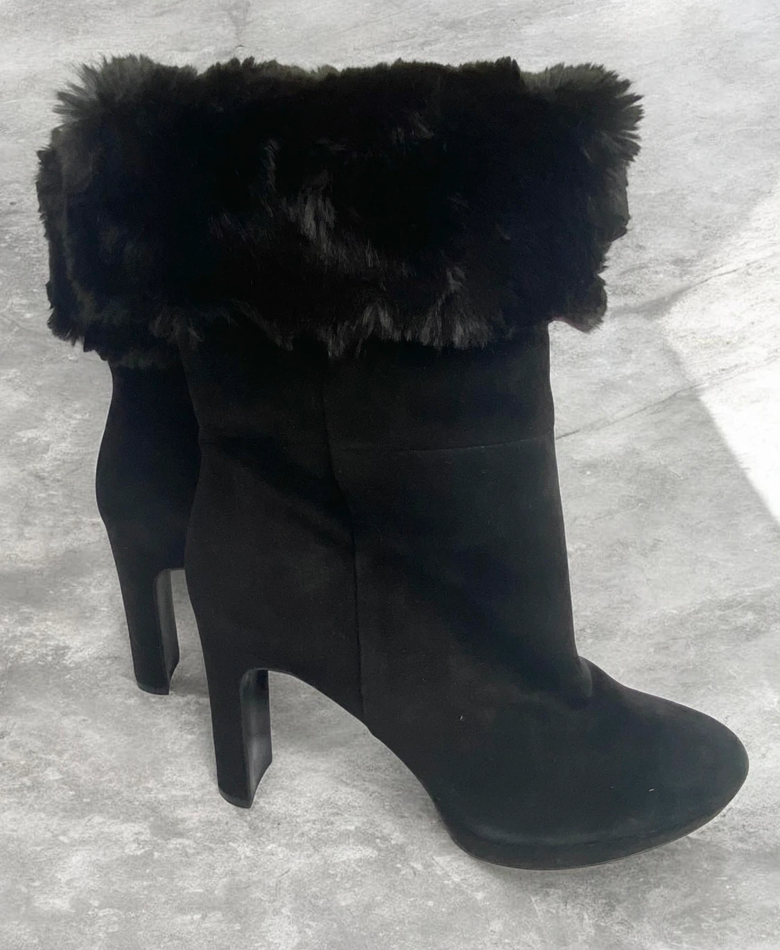 Calvin Klein Heeled Boots with Faux Fur, Size 39 - photo 2