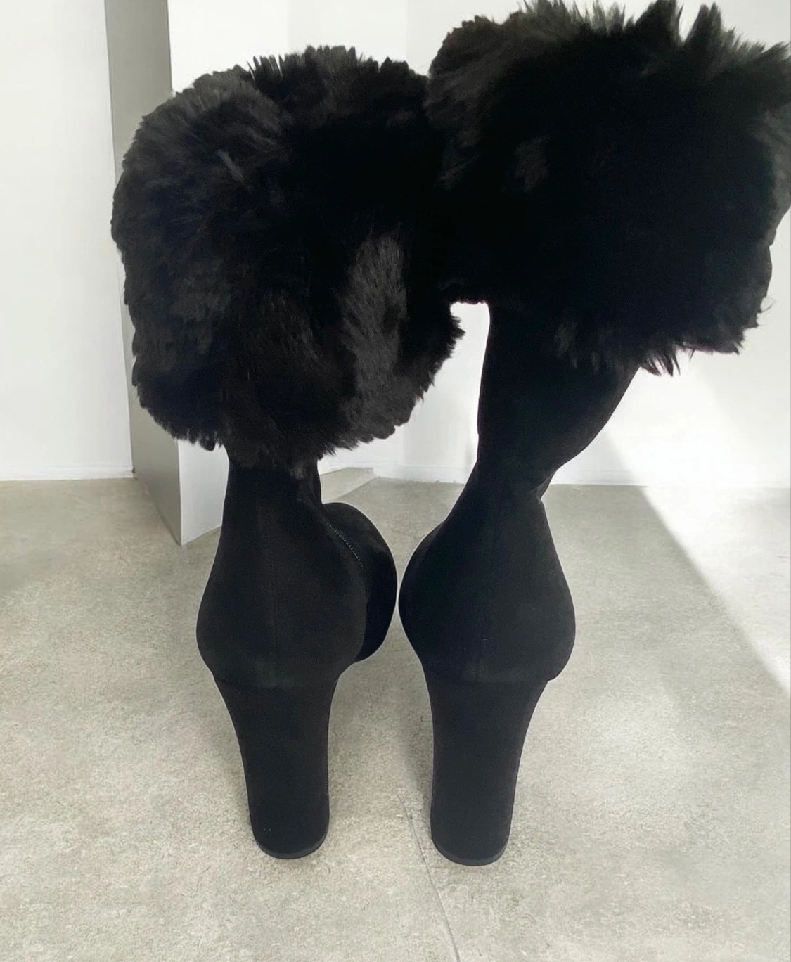 Calvin Klein Heeled Boots with Faux Fur, Size 39 - photo 3