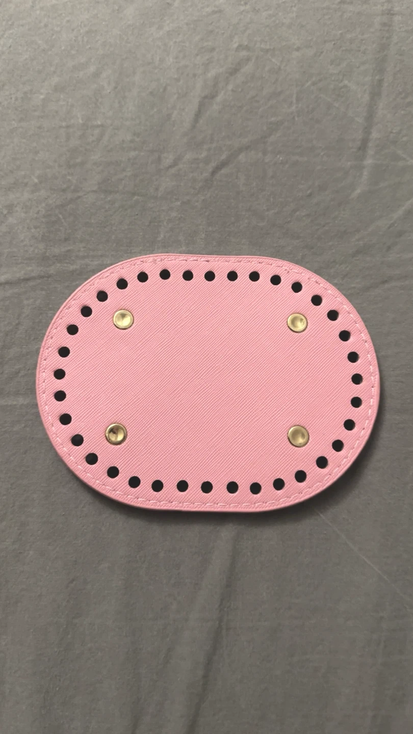Oval Pink PU Leather Bag Shaper Base