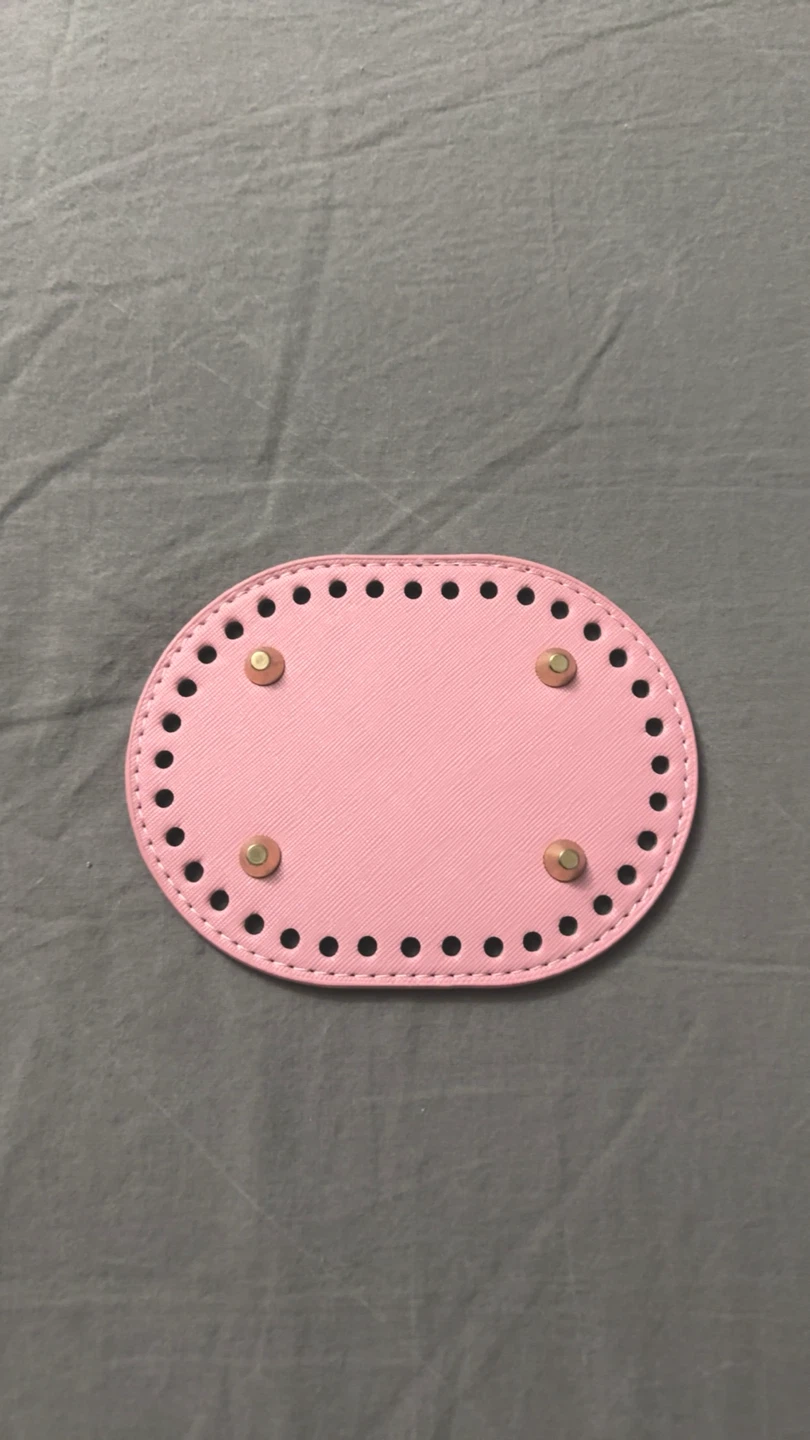 Oval Pink PU Leather Bag Shaper Base - photo 2