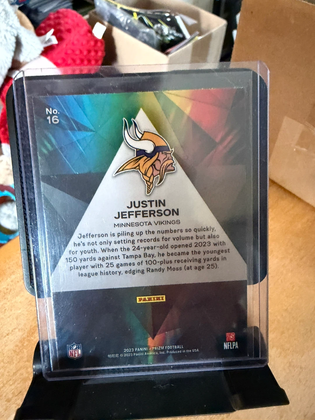 2023 Panini Prizm Justin Jefferson Prizmatic Card - photo 2