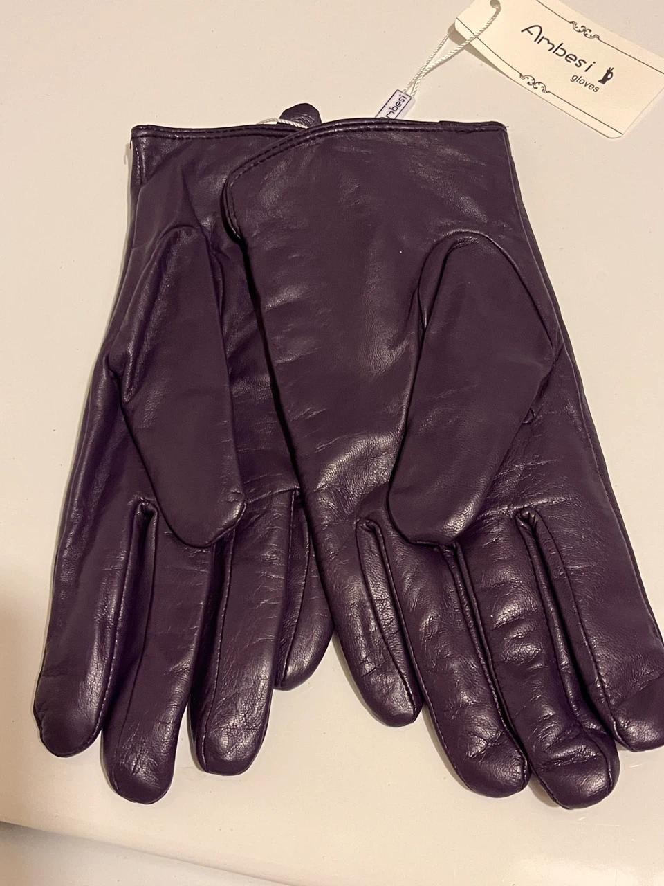 Ambesi Purple Leather Gloves - photo 3