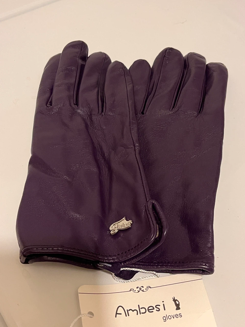 Ambesi Purple Leather Gloves - photo 4