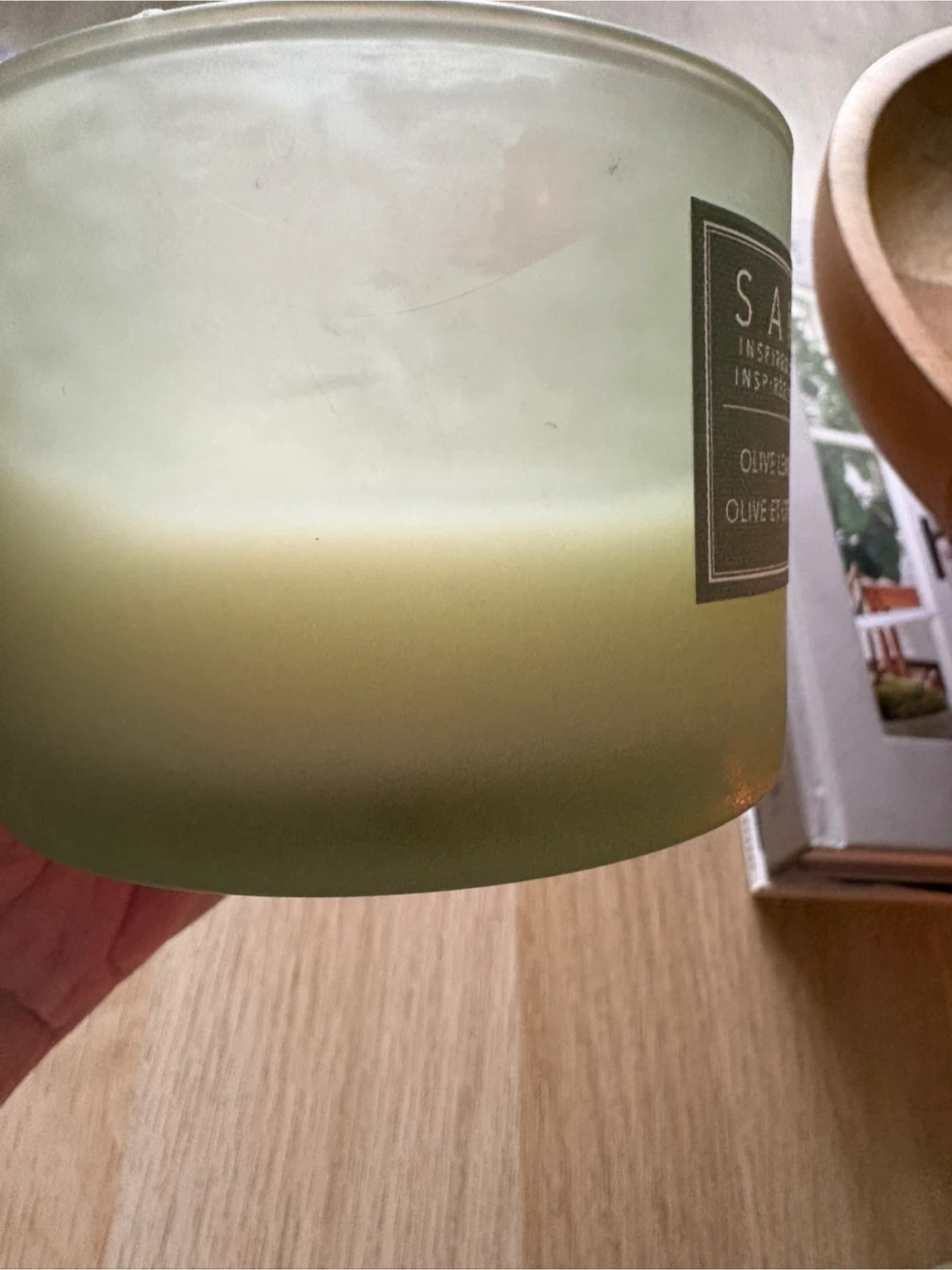 $2 half used Sand + Fog Olive Lemon Scented Candle - photo 4