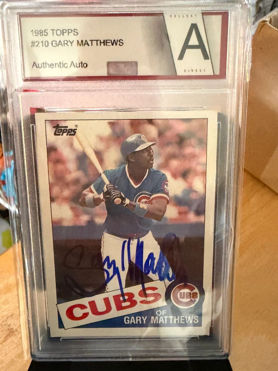 1985 Topps Gary Matthews #210 Signed Baseball Card