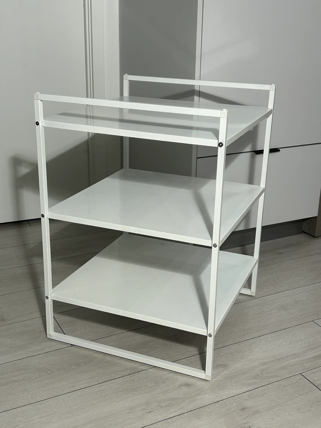 IKEA Jonaxal White 3-Tier Storage Shelf (large)